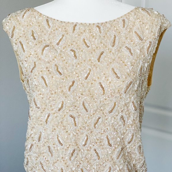 Vintage Tops - Vintage Hand-beaded Top